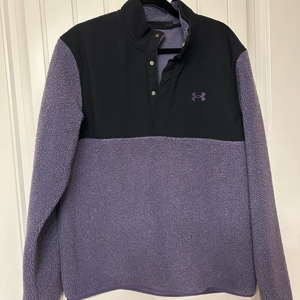 Under Armour Black and Purple Fleece pullover